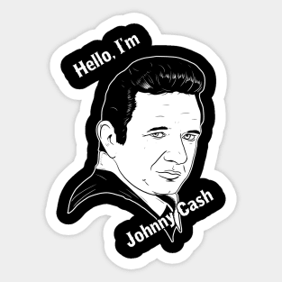 Hello, I'm Johnny Cash Sticker